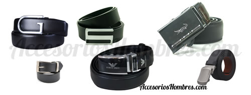 cinturones piel accesorios moda hombres negros